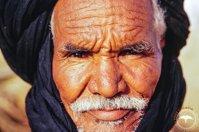 Visage d'un nomade mauritanien @Sous l'Acacia