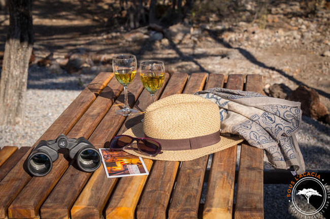 Lunettes, jumelles et chapeau, les indispensables lors d'un safari @Sous l'Acacia